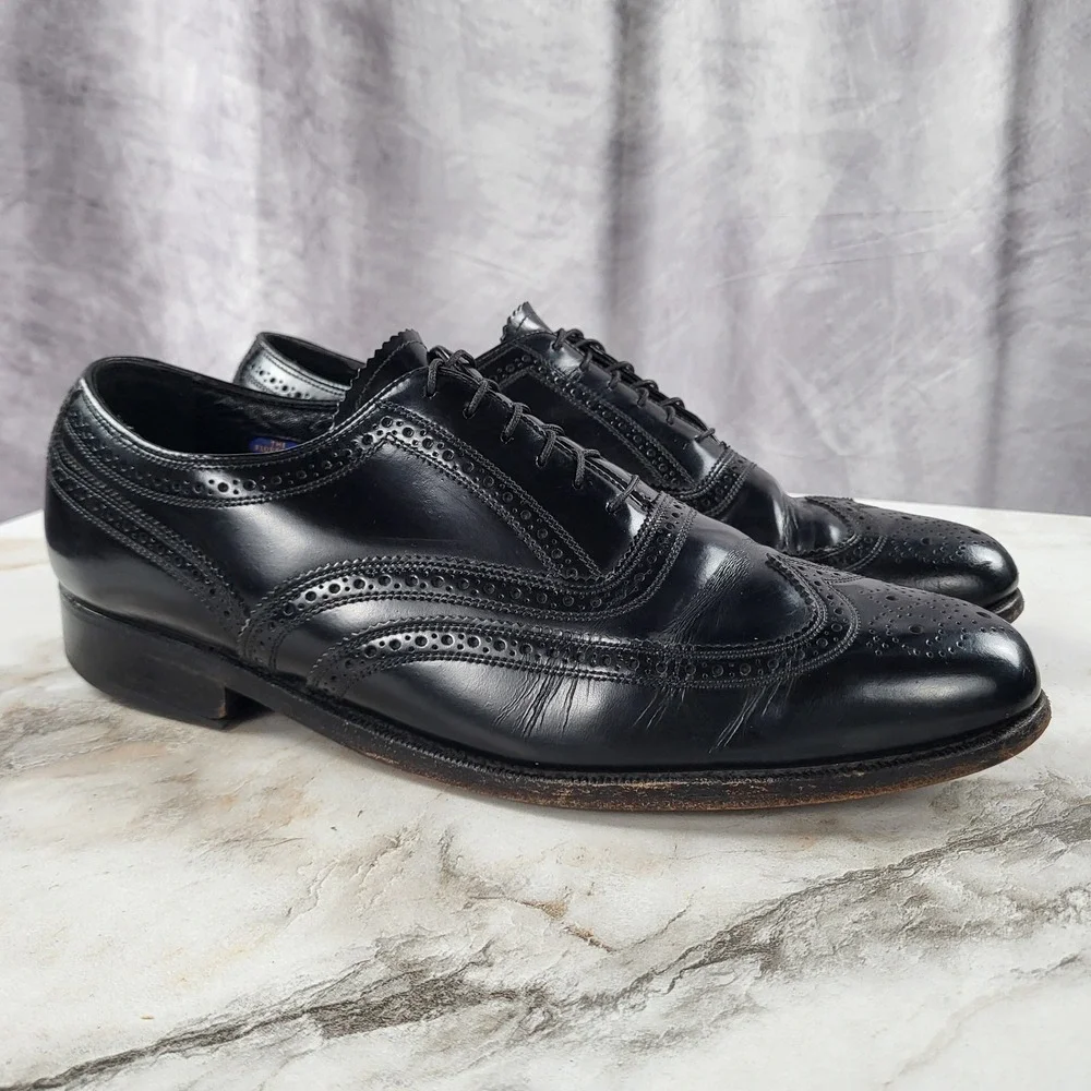 Florsheim Wingtip Oxfords Men's Size 10.5 E Black